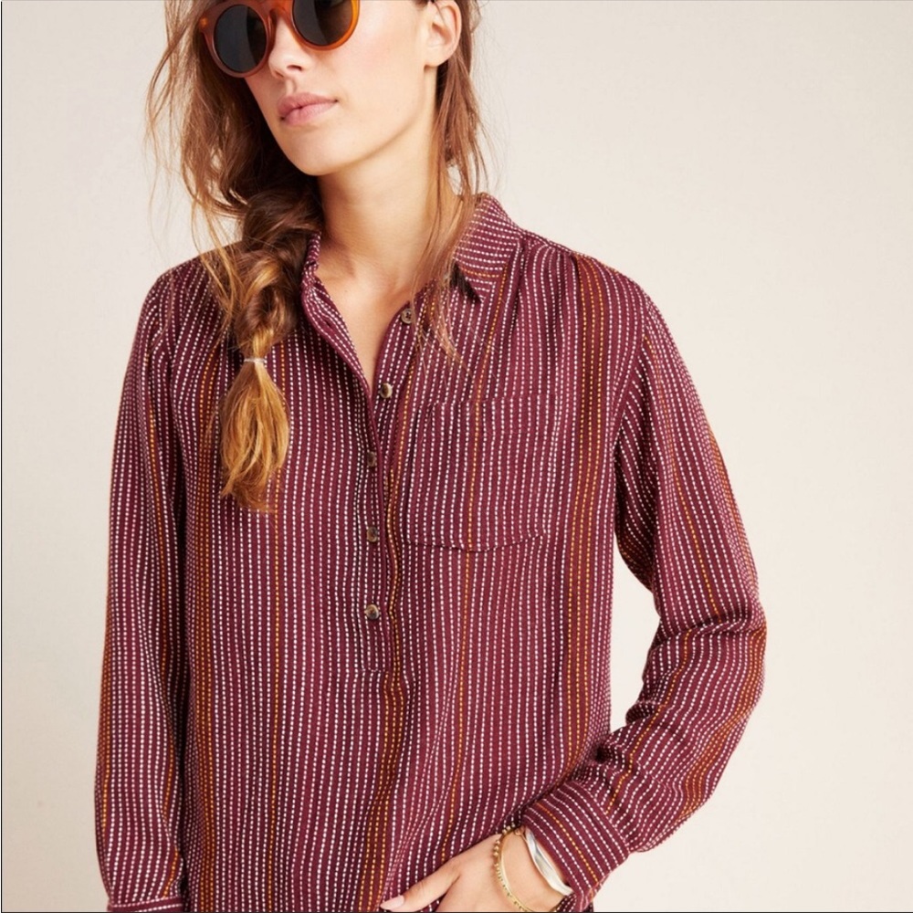 Anthropologie Isadora Blouse Shirt S